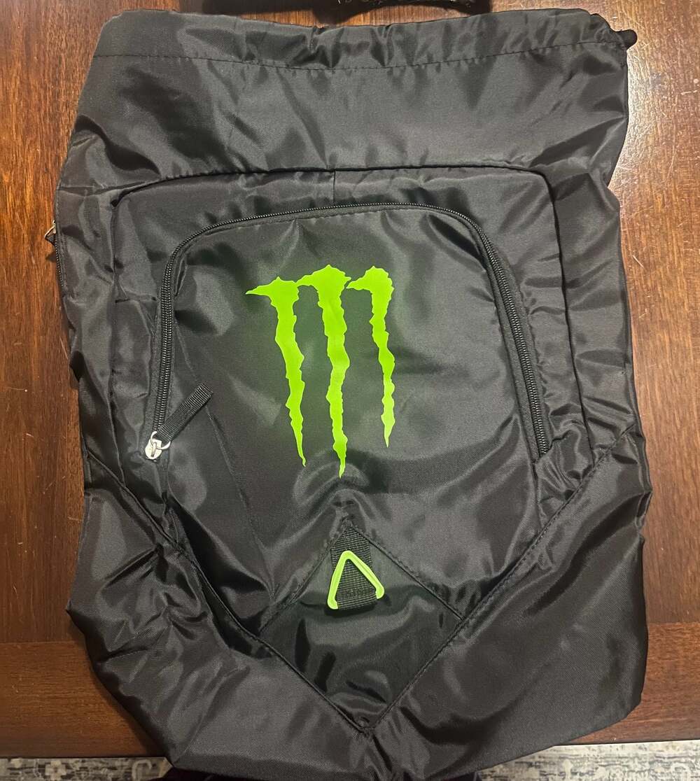 Monster Energy Drink Drawstring Gym Sports Backpack Cinch Bag